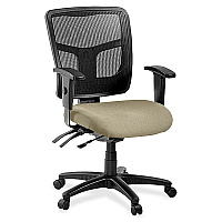 Lorell ErgoMesh Series Managerial Mesh Mid-Back Chair Forte Pumice Seat Color - Fabric Seat Material - Black Back Color - Black Frame Color - 5-star Base - Black - 1 Each (LLR8620145)
