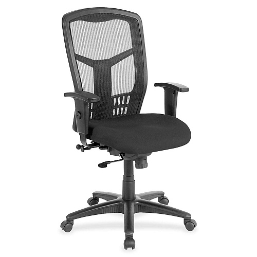 Lorell Executive Mesh High-back Swivel Chair Expo Tuxedo Seat Color - Fabric Seat Material - Steel Frame Material - 1 Each (LLR8620535)