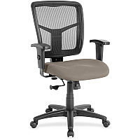 Lorell Ergomesh Managerial Mesh Mid-back Chair Fossil Seat Color - Fabric Seat Material - Black Back Color - Black Frame Color - 5-star Base - 1 Each (LLR8620951)