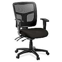 Lorell ErgoMesh Series Managerial Mesh Mid-Back Chair Perfection Black Seat Color - Fabric Seat Material - Black Back Color - Black Frame Color - 5-star Base - Black - 1 Each (LLR8620163)