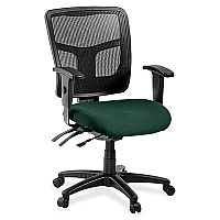Lorell ErgoMesh Series Managerial Mesh Mid-Back Chair Insight Forest Seat Color - Fabric Seat Material - Black Back Color - Black Frame Color - 5-star Base - Black - 1 Each (LLR8620150)