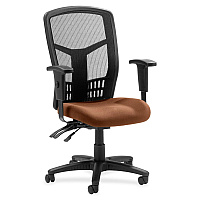 Lorell Executive High-back Mesh Chair Canyon Nutmeg Seat Color - Vinyl Seat Material - Black Back Color - Mesh Back Material - Black Frame Color - Steel, Plastic Frame Material - High Back - 5-star Base - 1 Each (LLR8620030)