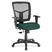 Lorell Ergomesh Managerial Mesh Mid-back Chair Forte Chive Seat Color - Fabric Seat Material - Black Back Color - Black Frame Color - 5-star Base - 1 Each (LLR8620942)