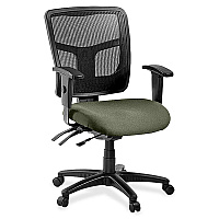 Lorell ErgoMesh Series Managerial Mesh Mid-Back Chair Shire Sage Seat Color - Fabric Seat Material - Black Back Color - Black Frame Color - 5-star Base - Black - 1 Each (LLR8620185)