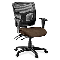 Lorell ErgoMesh Series Managerial Mesh Mid-Back Chair Canyon Mudslide Seat Color - Vinyl Seat Material - Black Back Color - Mesh Back Material - Black Frame Color - Mid Back - 5-star Base - 1 Each (LLR8620128)
