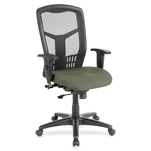 Lorell Executive Mesh High-back Swivel Chair Shire Sage Seat Color - Fabric Seat Material - Steel Frame Material - 1 Each (LLR8620585)