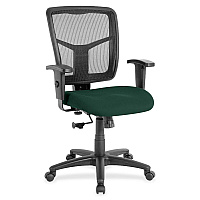 Lorell Ergomesh Managerial Mesh Mid-back Chair Insight Forest Seat Color - Fabric Seat Material - Black Back Color - Black Frame Color - 5-star Base - 1 Each (LLR8620950)