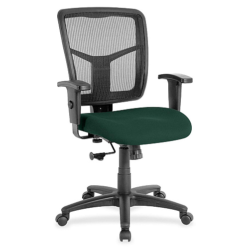 Lorell Ergomesh Managerial Mesh Mid-back Chair Insight Forest Seat Color - Fabric Seat Material - Black Back Color - Black Frame Color - 5-star Base - 1 Each (LLR8620950)