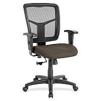 Lorell Ergomesh Managerial Mesh Mid-back Chair Shire Stonewall Seat Color - Fabric Seat Material - Black Back Color - Black Frame Color - 5-star Base - 1 Each (LLR8620986)