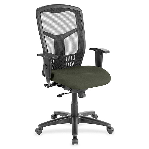 Lorell Executive Mesh High-back Swivel Chair Perfection Olive Green Seat Color - Fabric Seat Material - Steel Frame Material - 1 Each (LLR8620567)