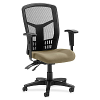 Lorell Executive High-back Mesh Chair Expo Latte Seat Color - Mesh Fabric Seat Material - Black Back Color - Black Frame Color - 5-star Base - Black - 1 Each (LLR8620033)
