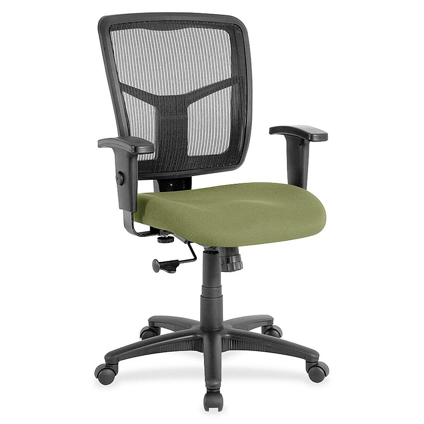 Lorell Ergomesh Managerial Mesh Mid-back Chair Fuse Cress Seat Color - Fabric Seat Material - Black Back Color - Black Frame Color - 5-star Base - 1 Each (LLR8620948)