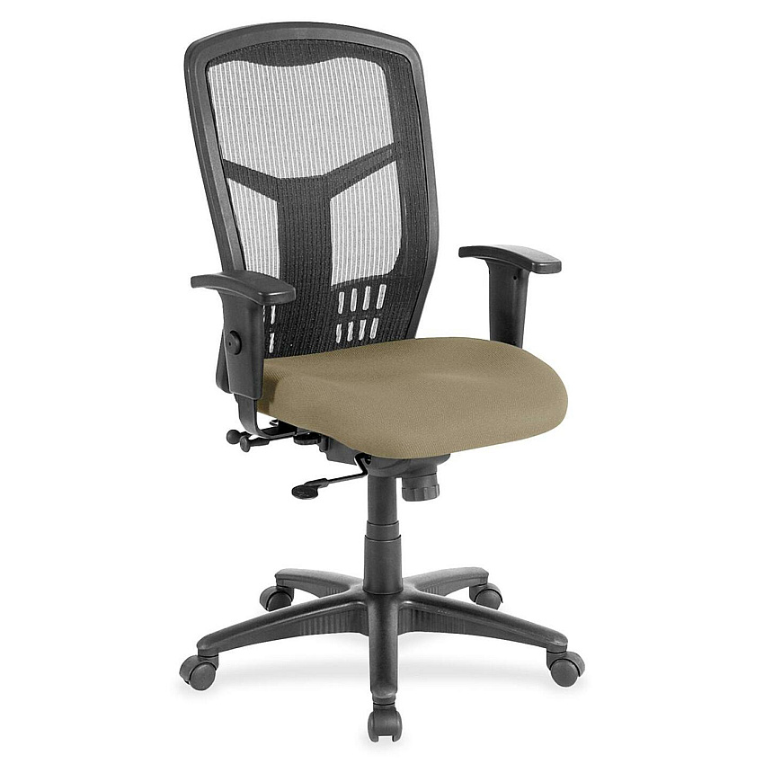 Lorell Executive Mesh High-back Swivel Chair Expo Latte Seat Color - Fabric Seat Material - Steel Frame Material - 1 Each (LLR8620533)