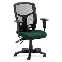 Lorell Executive High-back Mesh Chair Insight Forest Seat Color - Mesh Fabric Seat Material - Black Back Color - Black Frame Color - 5-star Base - Black - 1 Each (LLR8620050)