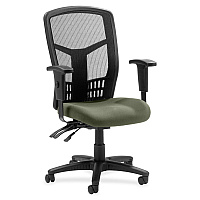 Lorell Executive High-back Mesh Chair Shire Sage Seat Color - Mesh Fabric Seat Material - Black Back Color - Black Frame Color - 5-star Base - Black - 1 Each (LLR8620085)