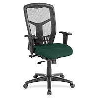Lorell Executive Mesh High-back Swivel Chair Insight Forest Seat Color - Fabric Seat Material - Steel Frame Material - 1 Each (LLR8620550)