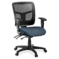 Lorell ErgoMesh Series Managerial Mesh Mid-Back Chair Shire Chesapeake Seat Color - Fabric Seat Material - Black Back Color - Black Frame Color - 5-star Base - Black - 1 Each (LLR8620184)