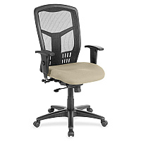 Lorell Executive Mesh High-back Swivel Chair Shire Travertine Seat Color - Fabric Seat Material - Steel Frame Material - 1 Each (LLR8620587)