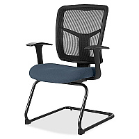Lorell ErgoMesh Series Mesh Back Guest Chair with Arms Shire Chesapeake Seat Color - Mesh, Fabric Seat Material - Black Back Color - Mesh Back Material - Cantilever Base - Black - 1 Each (LLR8620284)