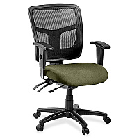 Lorell ErgoMesh Series Managerial Mesh Mid-Back Chair Expo Leaf Seat Color - Fabric Seat Material - Black Back Color - Black Frame Color - 5-star Base - Black - 1 Each (LLR8620134)
