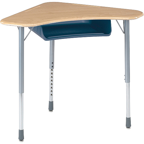 Virco Open Front Student Book Box Desk Maple Top - Student - Navy, Silver Mist - 2 / Carton (ZBOOMBBMMNS)