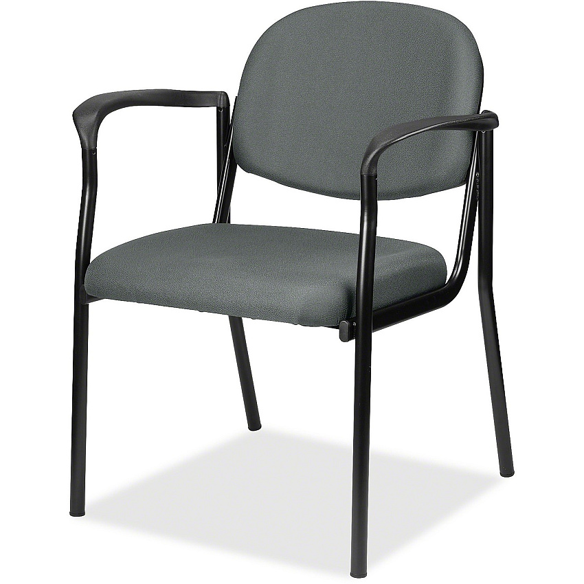 Eurotech Dakota 8011 Guest Chair Fog Seat Color - Fabric Seat Material - Fog Back Color - Fabric Back Material - Steel Frame Material - Four-legged Base - Expo Fog - 1 Each (801132)