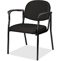 Eurotech Dakota 8011 Guest Chair Black Seat Color - Fabric Seat Material - Black Back Color - Fabric Back Material - Steel Frame Material - Four-legged Base - Perfection Black - 1 Each (801163)