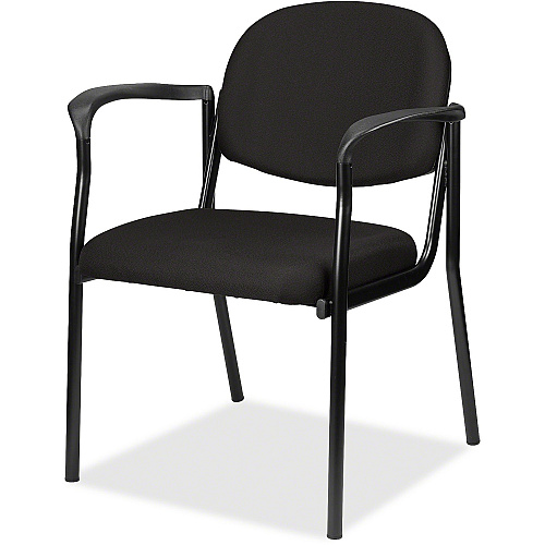 Eurotech Dakota 8011 Guest Chair Black Seat Color - Fabric Seat Material - Black Back Color - Fabric Back Material - Steel Frame Material - Four-legged Base - Perfection Black - 1 Each (801163)