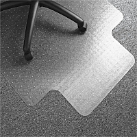 Computex® Anti-Static Vinyl Lipped Chair Mat for Carpets up to 3/8" - 36" x 48" Carpeted Floor, Carpet, Electrical Equipment - 48" Length x 36" Width x 0.110" Depth x 0.110" Thickness - Lip Size 10" Length x 20" Width - Lipped - Polyvinyl C (319226LV)