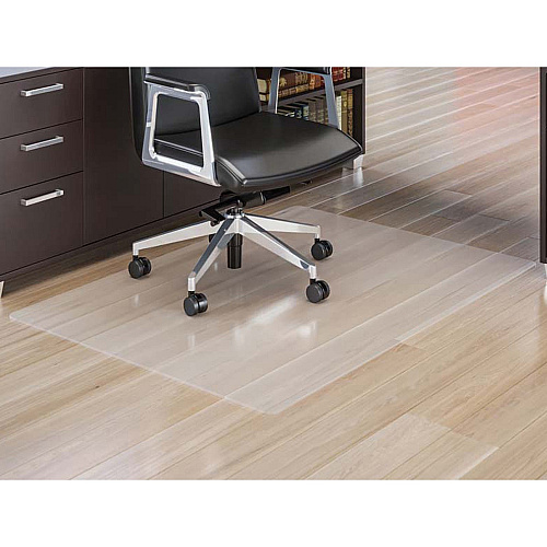 Lorell Oversized Chairmat Hard Floor - 60" Width x 60" Depth - Square - Polycarbonate - Clear - 1 Each (LLR02357)