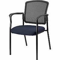 Lorell Breathable Mesh Guest Chair Periwinkle Blue Seat Color - Fabric Seat Material - Black Frame Color - Steel Frame Material - Armrest - 1 Each (LLR2310001)
