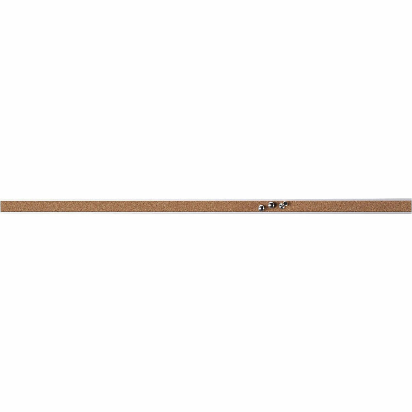 Lorell Cork Strip Bulletin Bar 18" Board Width - Cork Surface - Self-healing, Fade Resistant, Self-sealing - Anodized Aluminum Frame - 1 Each (LLR49532)