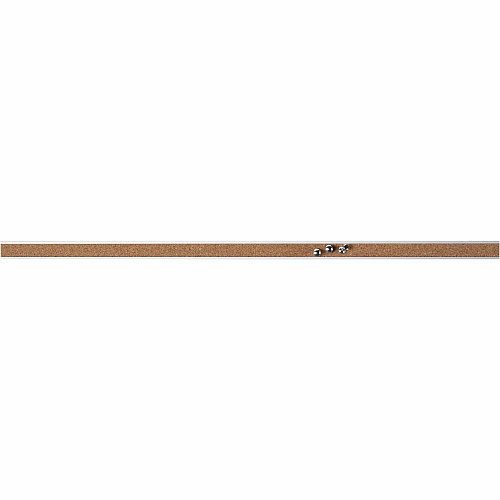Lorell Cork Strip Bulletin Bar 48" Board Width - Cork Surface - Self-healing, Fade Resistant, Self-sealing - Anodized Aluminum Frame - 1 Each (LLR49535)