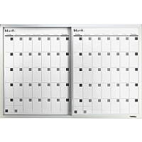 Lorell Magnetic Dry-Erase Calendar Board 36" (3 ft) Width x 24" (2 ft) Height - Frost Surface - Rectangle - Magnetic - Stain Resistant - Assembly Required - 1 Each (LLR52503)