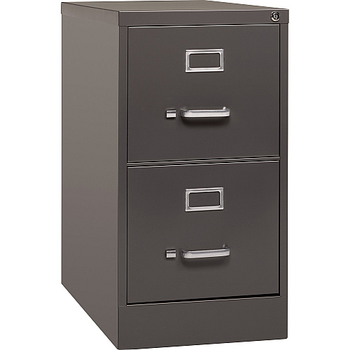 Lorell Fortress Series 26-1/2" Commercial-Grade Vertical File Cabinet 15" Width x 26.5" Depth x 28.4" Height - 2 x Drawer(s) for File - Letter - Vertical - Label Holder, Drawer Extension, Ball-bearing Suspension, Heavy Duty, Security Lock - Med (LLR60156)