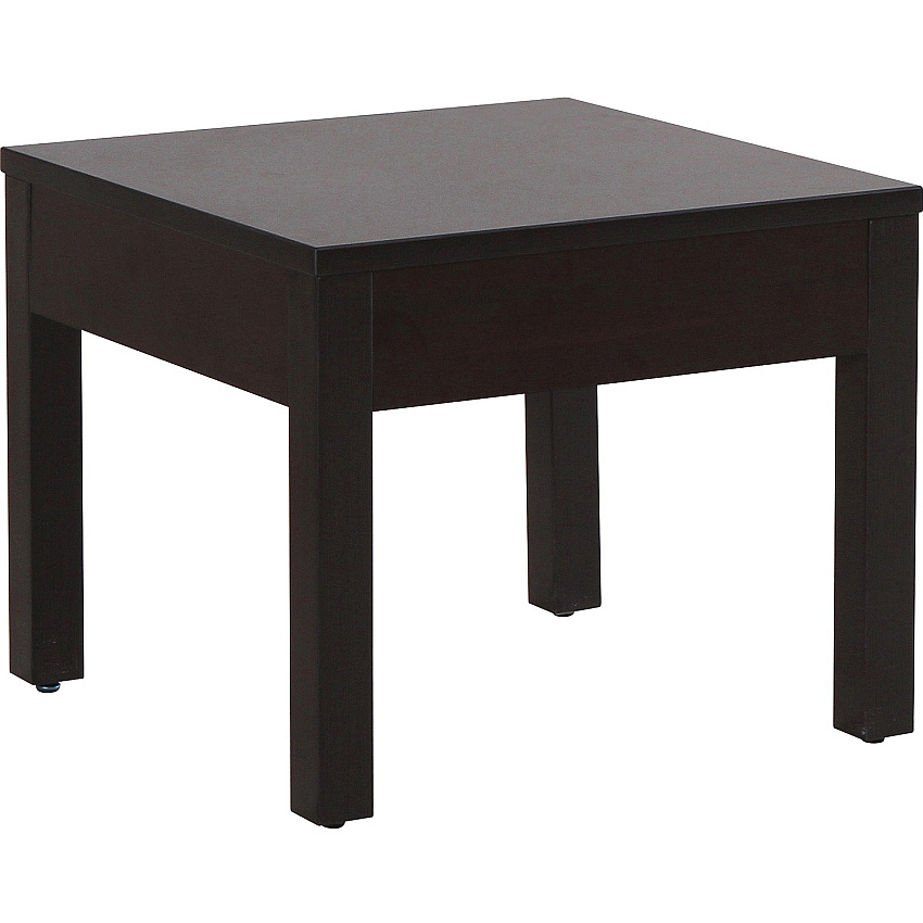 Lorell Occasional Corner Table Square Top - Square Leg Base - 24" Table Top Length x 24" Table Top Width x 1" Table Top Thickness - 20" Height x 23.88" Width x 23.88" Depth - Office - Assembly Required - Mahogany, Melamine - Particleboard Top M (LLR61623)