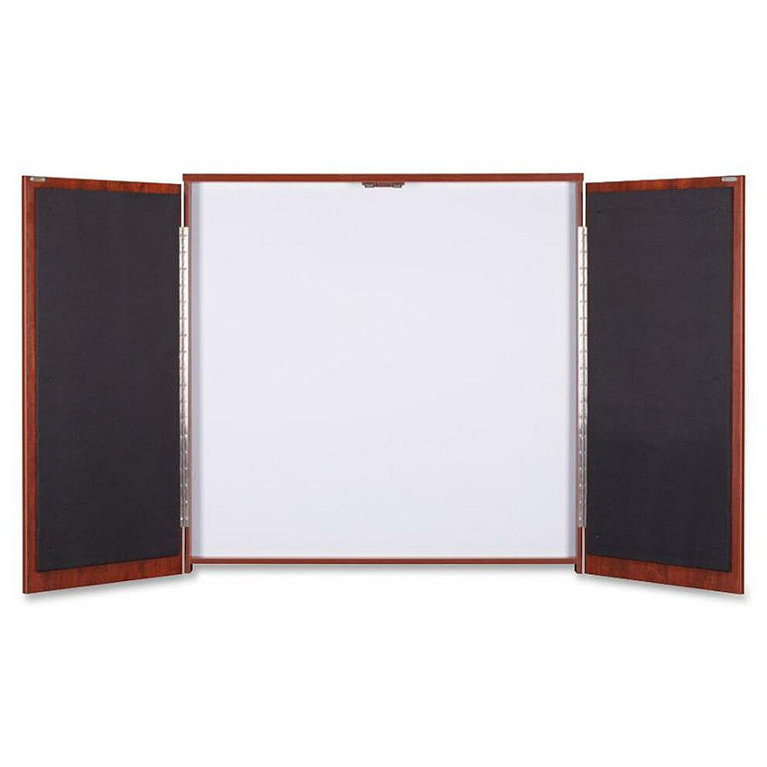 Lorell Dry-erase Whiteboard Presentation Cabinet Hinged Door - 47.3" Height x 47.3" Width x 4.8" Depth - 1 Each (LLR69866)