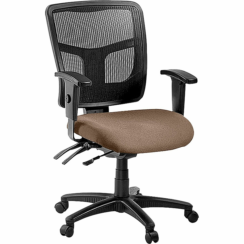 Lorell ErgoMesh Series Managerial Mid-Back Chair Fuse Malted Seat Color - Fabric Seat Material - Black Back Color - Black Frame Color - 5-star Base - 1 Each (LLR8620103)