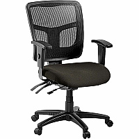 Lorell ErgoMesh Series Managerial Mid-Back Chair Fuse Pepper Seat Color - Fabric Seat Material - Black Back Color - Black Frame Color - 5-star Base - 1 Each (LLR8620104)