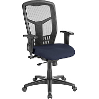 Lorell Executive Mesh High-back Swivel Chair Periwinkle Blue Seat Color - Fabric Seat Material - Steel Frame Material - 1 Each (LLR8620501)