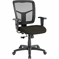Lorell Managerial Mesh Mid-back Chair Fuse Pepper Seat Color - Fabric Seat Material - Black Back Color - Black Frame Color - 5-star Base - 1 Each (LLR8620904)