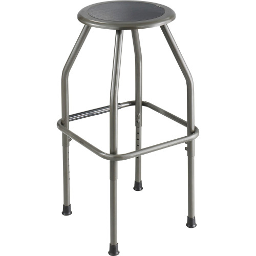 Safco Diesel Industrial Stool with Stationary Seat, 30" Seat Height, Supports up to 250 lbs., Pewter Seat/Pewter Back, Pewter Base (6666)