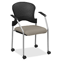 Eurotech breeze FS8270 Stacking Chair Fossil Seat Color - Fabric Seat Material - Fossil Back Color - Gray Frame Color - Steel Frame Material - Four-legged Base - Insight Fossil - 1 Each (FS827051)