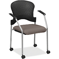 Eurotech Breeze Chair with Casters Gray Seat Color - Fabric Seat Material - Gray Back Color - Gray Frame Color - Steel Frame Material - Four-legged Base - 1 Each (FS827065)