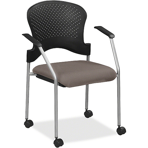 Eurotech Breeze Chair with Casters Gray Seat Color - Fabric Seat Material - Gray Back Color - Gray Frame Color - Steel Frame Material - Four-legged Base - 1 Each (FS827065)