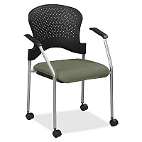 Eurotech breeze FS8270 Stacking Chair Sage Seat Color - Fabric Seat Material - Sage Back Color - Gray Frame Color - Steel Frame Material - Four-legged Base - Shire Sage - 1 Each (FS827085)