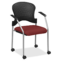 Eurotech breeze FS8270 Stacking Chair Festive Seat Color - Fabric Seat Material - Festive Back Color - Gray Frame Color - Steel Frame Material - Four-legged Base - Expo Festive - 1 Each (FS827031)