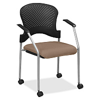 Eurotech breeze FS8270 Stacking Chair Malted Seat Color - Fabric Seat Material - Malted Back Color - Gray Frame Color - Steel Frame Material - Four-legged Base - Fuse Malted - 1 Each (FS827003)