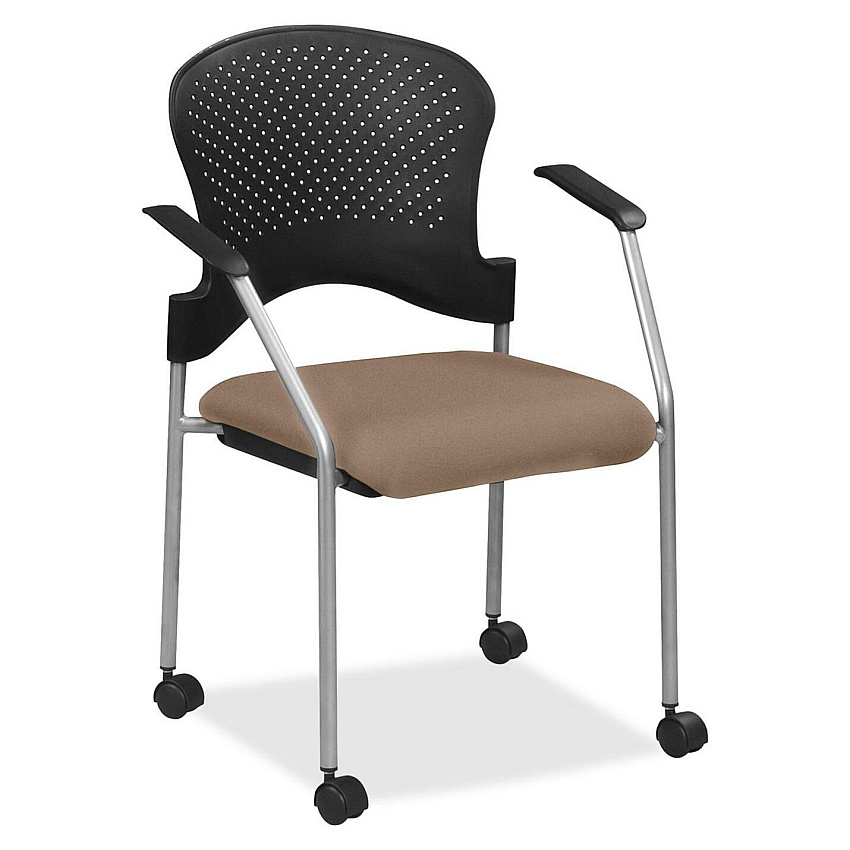 Eurotech breeze FS8270 Stacking Chair Malted Seat Color - Fabric Seat Material - Malted Back Color - Gray Frame Color - Steel Frame Material - Four-legged Base - Fuse Malted - 1 Each (FS827003)