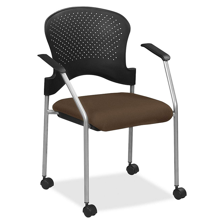 Eurotech breeze FS8270 Stacking Chair Mudslide Seat Color - Fabric Seat Material - Mudslide Back Color - Gray Frame Color - Steel Frame Material - Four-legged Base - Canyon Mudslide - 1 Each (FS827028)